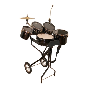 Schlagzeugwagen mit Snare, 4 Toms, 1 Hi-Hat, 1 Beckenhalter