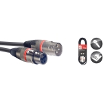 Mikrofonkabel, XLR/XLR (m/f), 3 m, Ring Rot